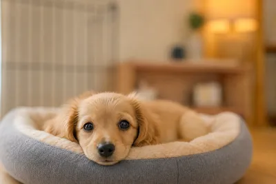 子犬がお迎え初日に寝ない理由と対処法　落ち着かせるための環境づくりのコツ