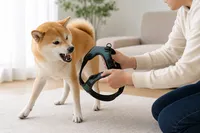 柴犬がハーネスを嫌がる・噛む理由と段階的な慣らし方