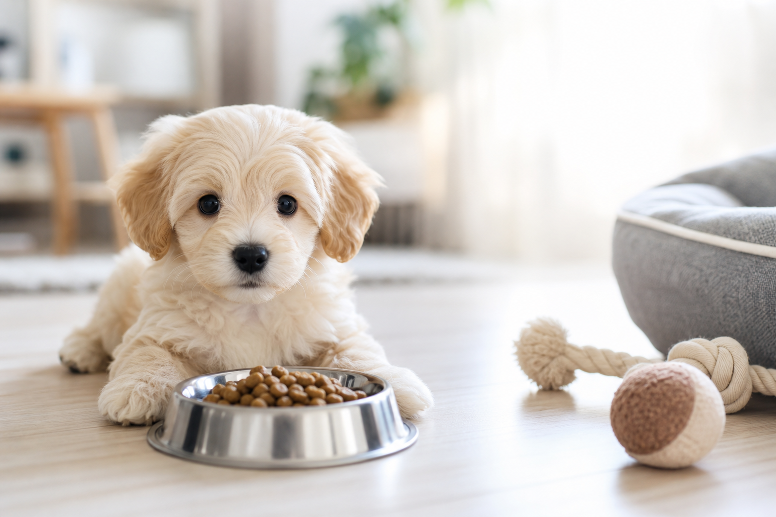 子犬の昼ごはんがあげられない場合の対応策｜月齢別の必要性と健康リスク