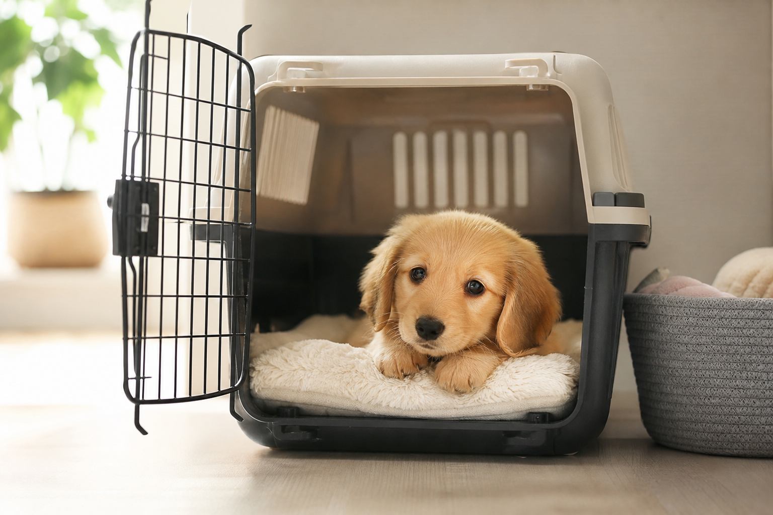 子犬が初日に留守番できない理由と安全な準備・段階的な練習方法