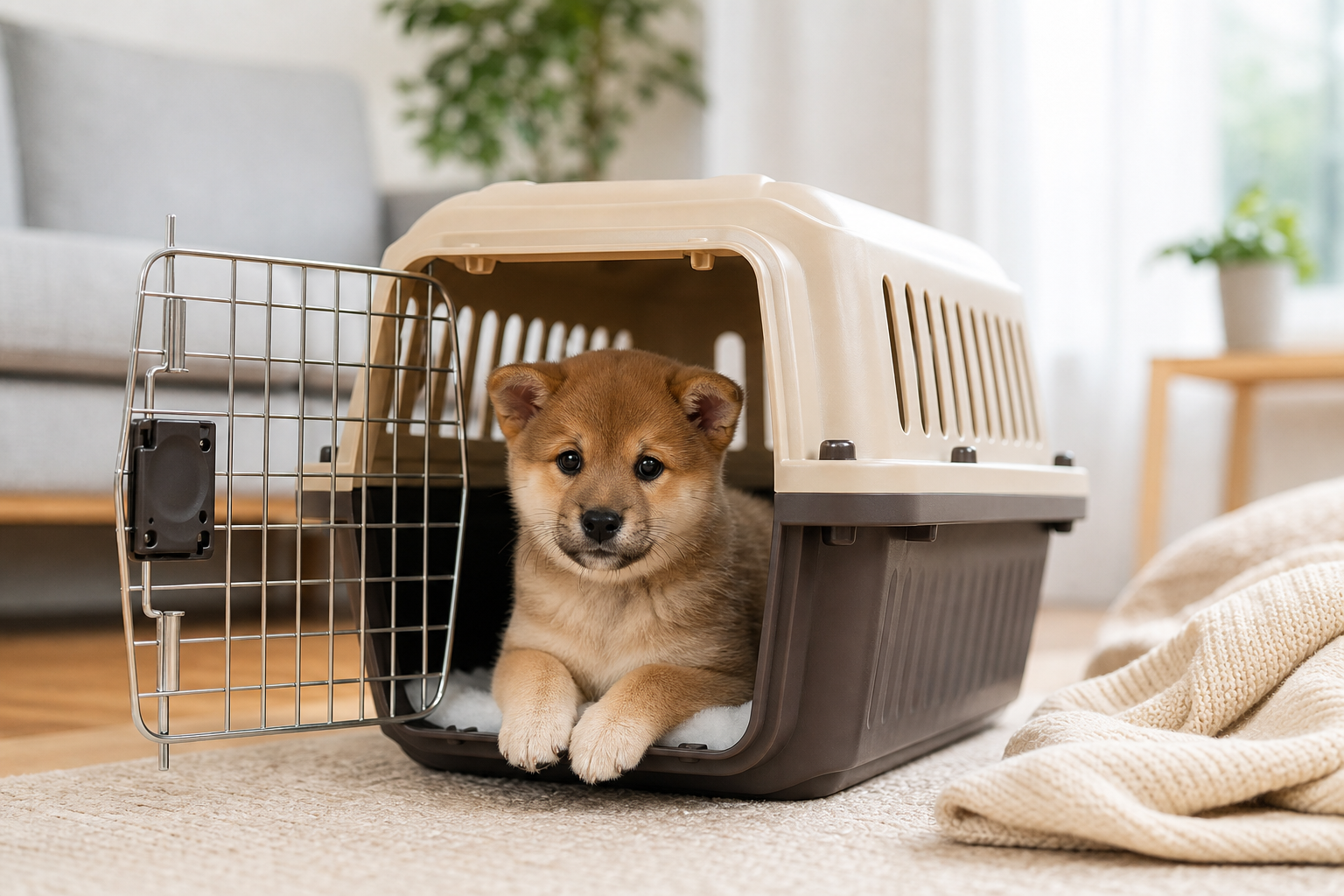 結論として、お迎え初日の子犬にはクレート中心の過ごし方が向いています