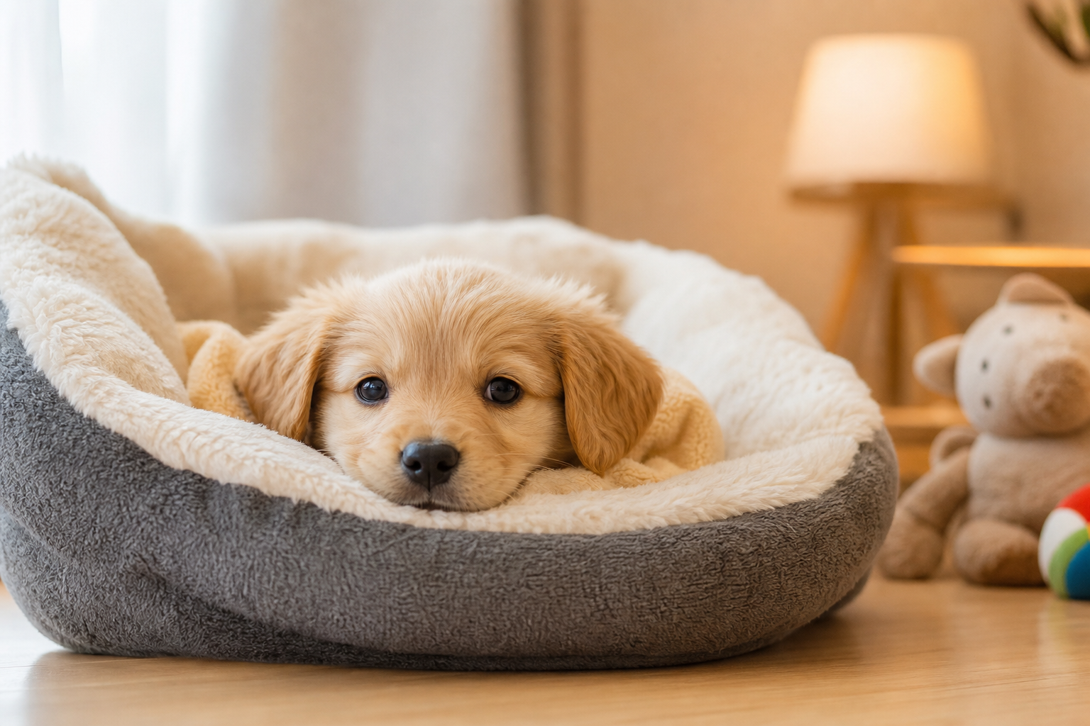 初日の寝床・環境づくりが、子犬を落ち着かせる最初の一歩