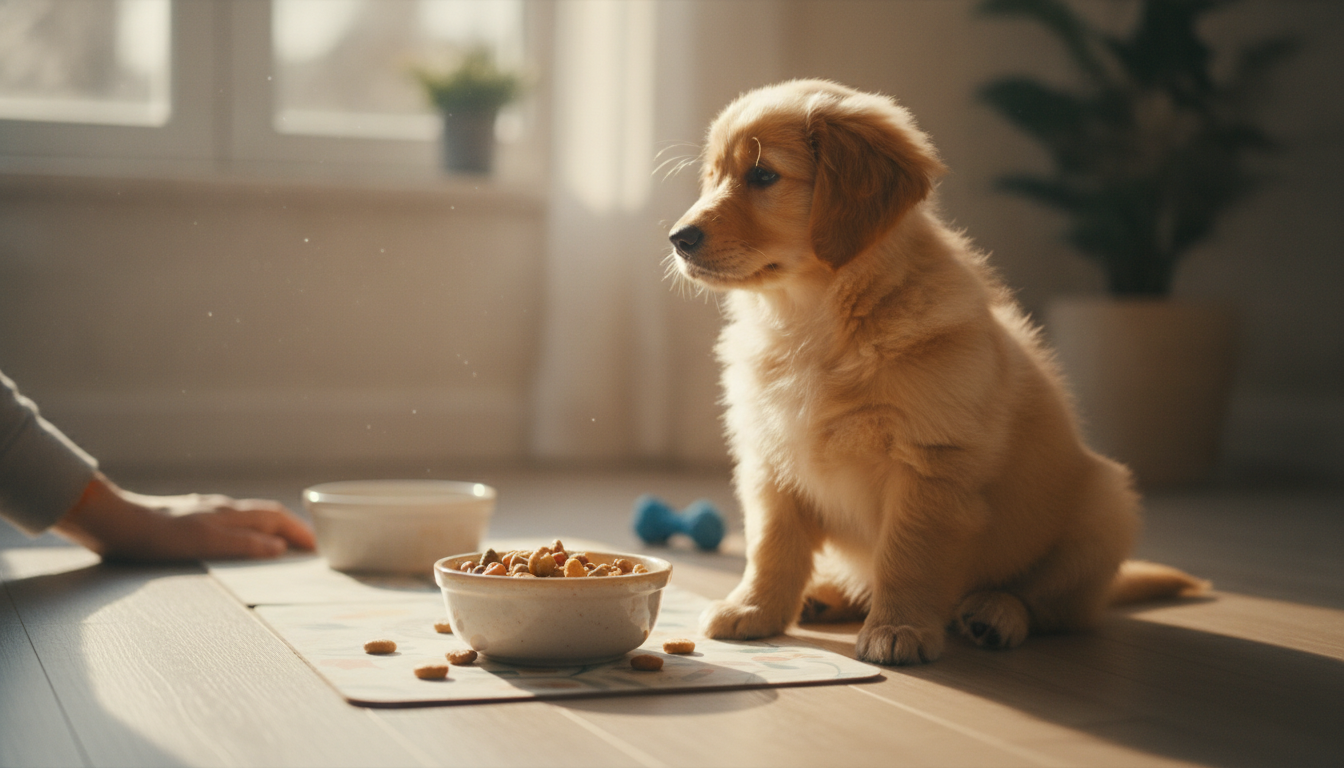 子犬の朝ごはんの量と食事のタイミング