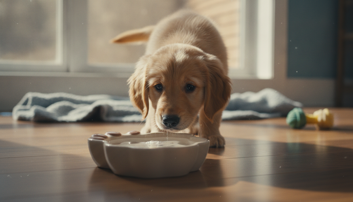 子犬が飲みやすい水の環境づくり