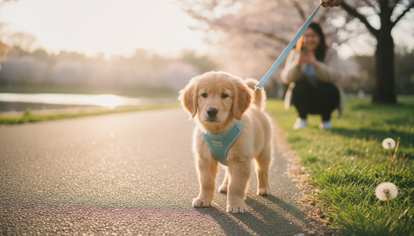 子犬の散歩デビューはいつから始めるべきか