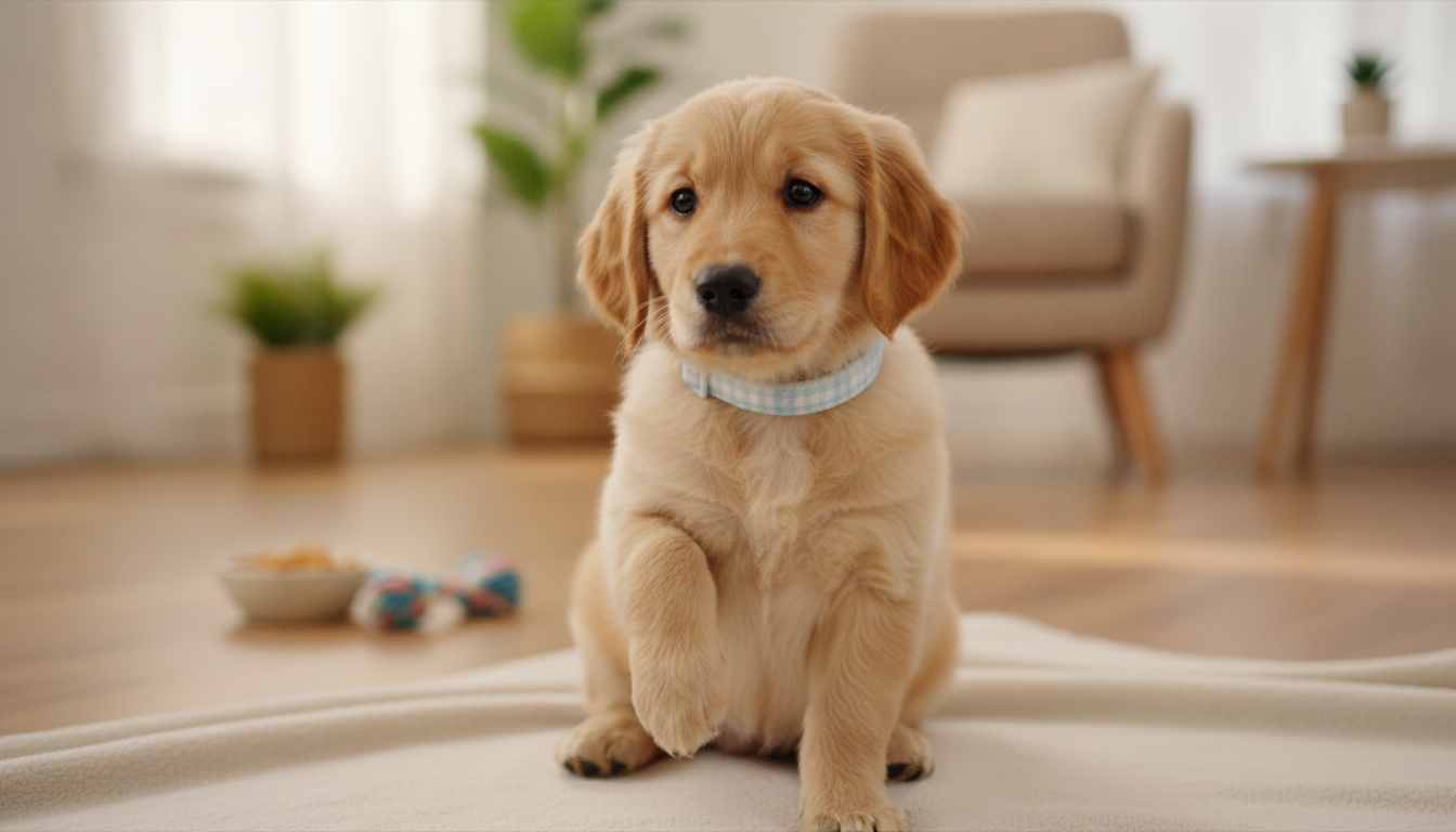 首輪に慣れていない子犬への段階的な慣らし方